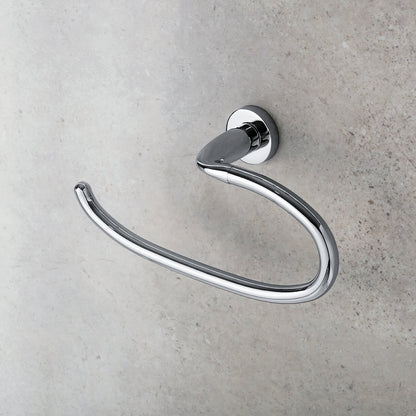 Portasalviette ad Anello in ottone cromato Colombo Design collezione Basic Con fissaggio a tassello e ad incollo con kit opzionale by CeramicStore | Lo specialista del tuo bagno