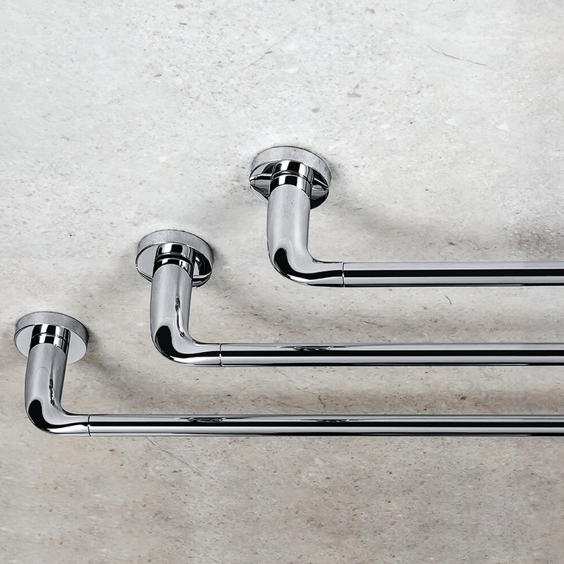 Porta salviette cm 46 in ottone cromato Colombo Design collezione Basic Con fissaggio a tassello e ad incollo con kit opzionale by CeramicStore | Lo specialista del tuo bagno