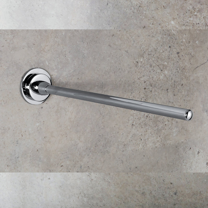 Porta salviette fisso cm 34 in ottone cromato Colombo Design collezione Basic Con fissaggio a tassello e ad incollo con kit opzionale by CeramicStore | Lo specialista del tuo bagno