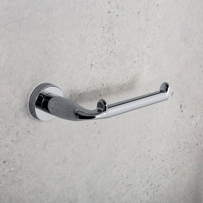 Portarotolo Nero Opaco Colombo Design collezione Basic Con fissaggio a tassello e ad incollo con kit opzionale