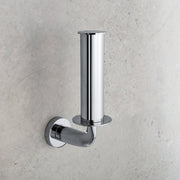 Portarotolo Verticale Nero Opaco Colombo Design collezione Basic Con fissaggio a tassello e ad incollo con kit opzionale