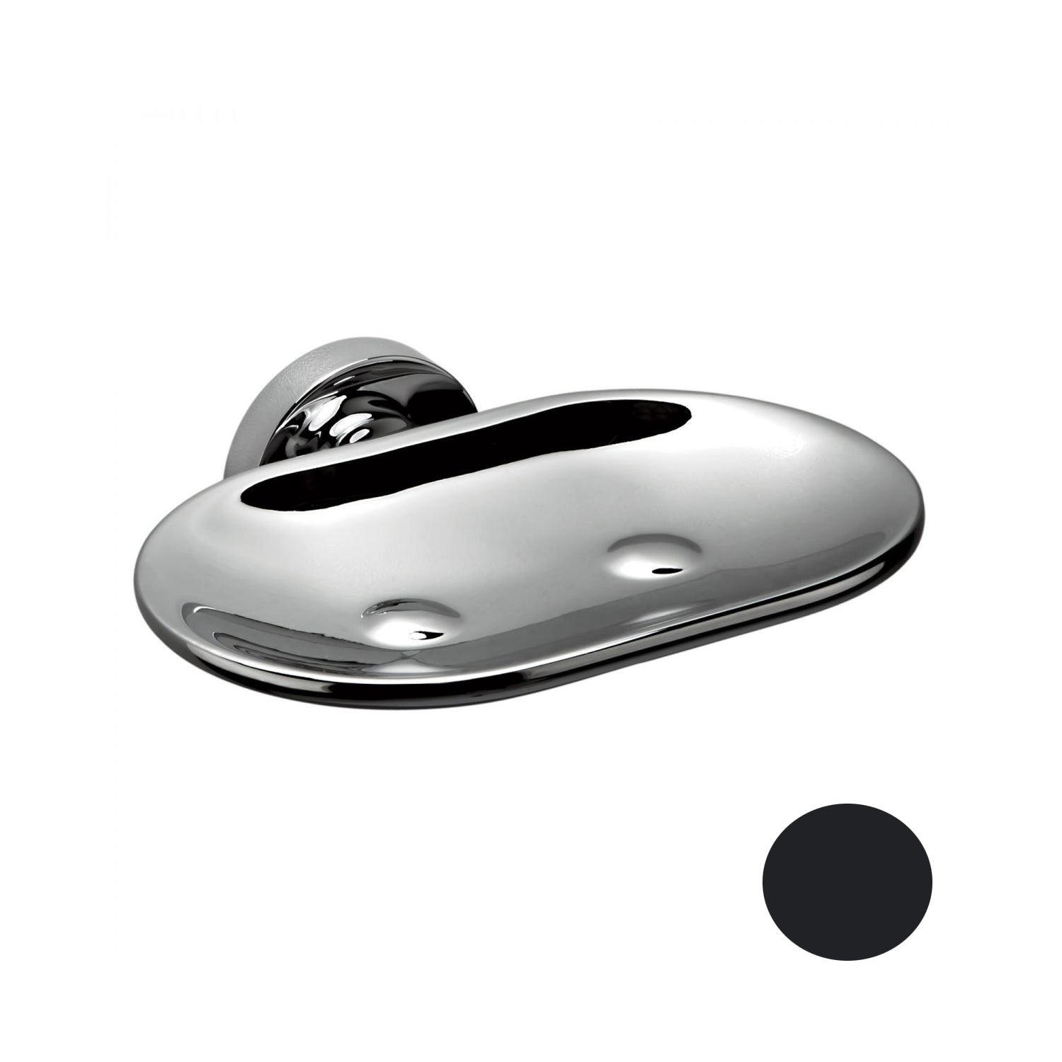 Porta sapone inamovibile in ottone nero Colombo Design collezione Basic Con fissaggio a tassello by CeramicStore | Lo specialista del tuo bagno