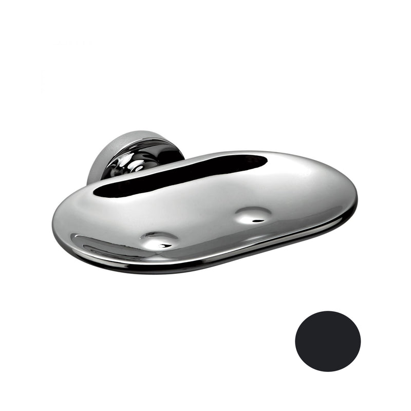 Porta sapone inamovibile in ottone nero Colombo Design collezione Basic Con fissaggio a tassello by CeramicStore | Lo specialista del tuo bagno