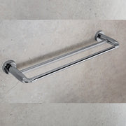Porta salviette doppio in ottone cromato Colombo Design collezione Basic Con fissaggio a tassello by CeramicStore | Lo specialista del tuo bagno