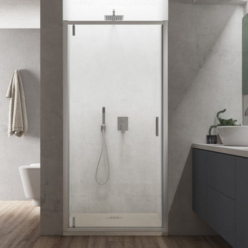 Porta doccia battente da 87 cm modello Dioniso in cristallo trasparente 6 mm Reversibile by CeramicStore | Lo specialista del tuo bagno