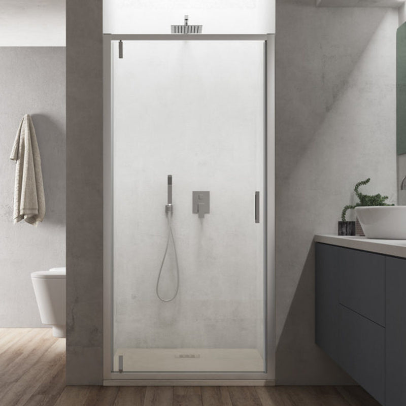 Porta doccia battente da 79 cm modello Dioniso in cristallo trasparente 6 mm Reversibile by CeramicStore | Lo specialista del tuo bagno