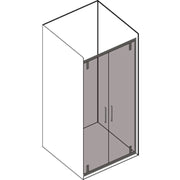 Porta doccia a 2 ante battenti da 87 cm modello Dioniso in cristallo trasparente 6 mm Reversibile by CeramicStore | Lo specialista del tuo bagno