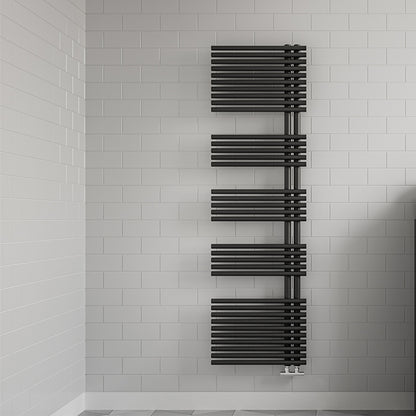Termoarredo a bandiera 1700x500 mm interasse 50 mm modello Bari finitura Antracite by CeramicStore | Lo specialista del tuo bagno