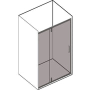 Porta doccia battente da 120 cm modello Dioniso in cristallo trasparente 6 mm reversibile by CeramicStore | Lo specialista del tuo bagno