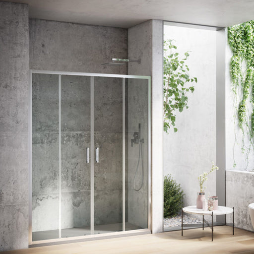 Porta doccia 2 ante scorrevoli da 170 cm modello Dioniso in cristallo trasparente 6 mm reversibile by CeramicStore | Lo specialista del tuo bagno