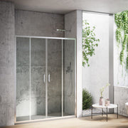 Porta doccia 2 ante scorrevoli da 150 cm modello Dioniso in cristallo trasparente 6 mm reversibile by CeramicStore | Lo specialista del tuo bagno