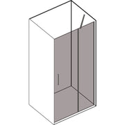 Porta doccia con apertura battente reversibile per nicchia da 130 cm modello Demetra in cristallo trasparente 6 mm by CeramicStore | Lo specialista del tuo bagno