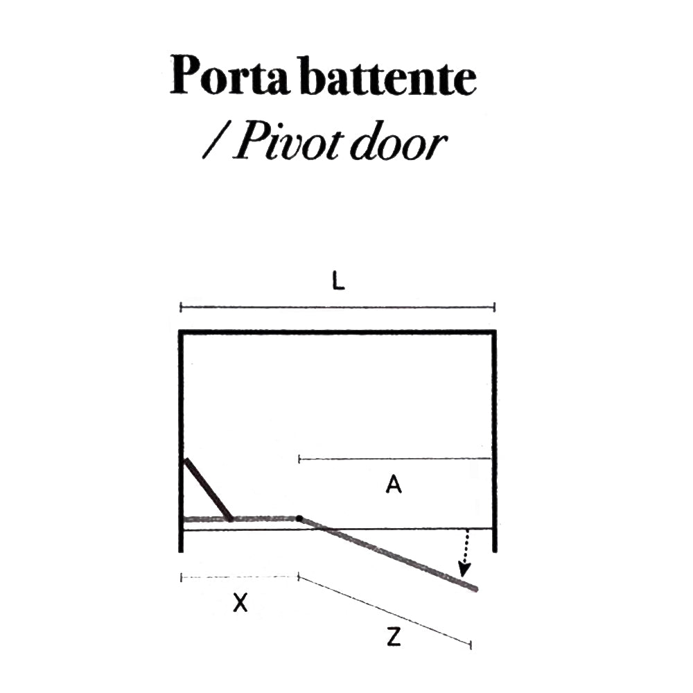 Porta doccia ad apertura battente reversibile per nicchia da 80 cm modello Demetra in cristallo trasparente 6 mm by CeramicStore | Lo specialista del tuo bagno