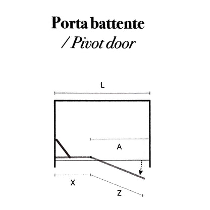 Porta doccia ad apertura battente reversibile per nicchia da 80 cm modello Demetra in cristallo trasparente 6 mm by CeramicStore | Lo specialista del tuo bagno