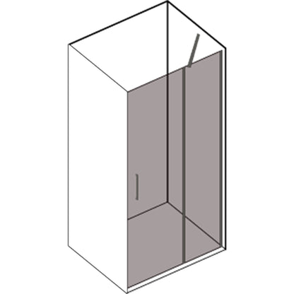 Porta doccia ad apertura battente reversibile per nicchia da 80 cm modello Demetra in cristallo trasparente 6 mm by CeramicStore | Lo specialista del tuo bagno