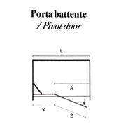 Porta doccia ad apertura battente reversibile per nicchia da 75 cm modello Demetra in cristallo trasparente 6 mm by CeramicStore | Lo specialista del tuo bagno