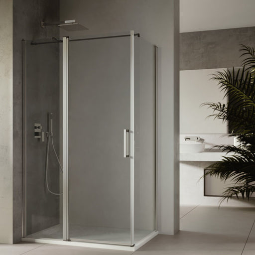 Porta doccia ad apertura battente reversibile per nicchia da 70 cm modello Demetra in cristallo trasparente 6 mm by CeramicStore | Lo specialista del tuo bagno