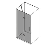 Porta doccia battente versione sinistra cm 100 modello Atlas in cristallo temperato mm 8 by CeramicStore | Lo specialista del tuo bagno