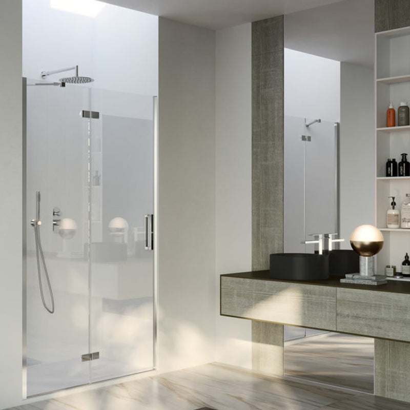 Porta doccia battente versione sinistra cm 100 modello Atlas in cristallo temperato mm 8 by CeramicStore | Lo specialista del tuo bagno