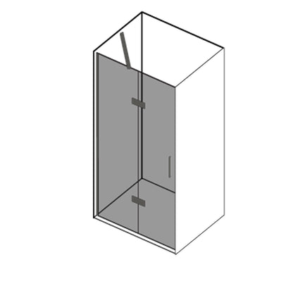 Porta doccia battente versione sinistra cm 90 modello Atlas in cristallo temperato mm 8 by CeramicStore | Lo specialista del tuo bagno