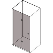 Porta doccia da 100 cm con apertura a Soffietto in cristallo trasparente 6 mm temperato by CeramicStore | Lo specialista del tuo bagno