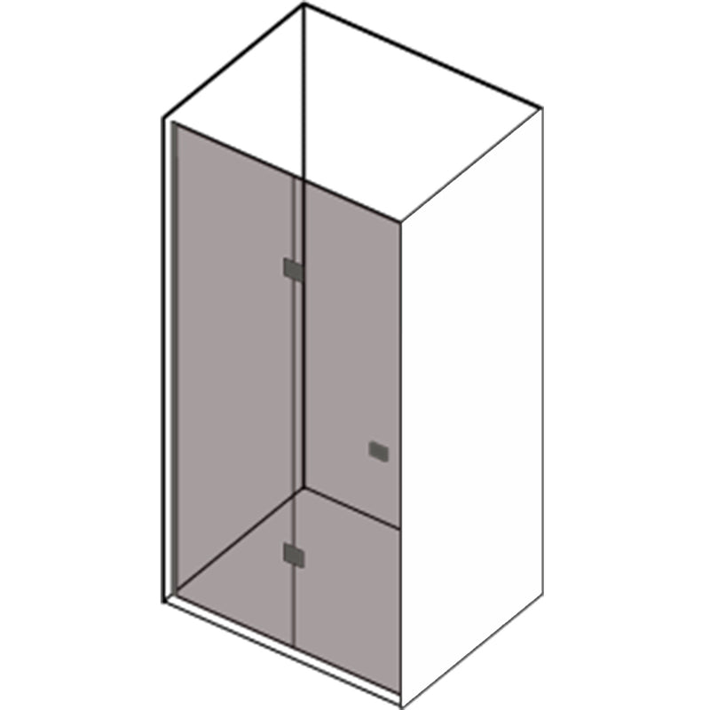 Porta doccia da 100 cm con apertura a Soffietto in cristallo trasparente 6 mm temperato by CeramicStore | Lo specialista del tuo bagno
