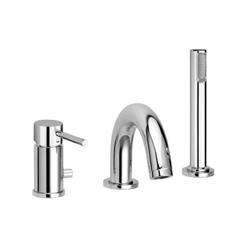 Batteria bordo vasca con bocca e doccia verticale serie Birillo modello BI040LCR cromato Paffoni by CeramicStore | Lo specialista del tuo bagno