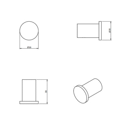 Appendino a muro in acciaio della collezione 'Logic' by Cosmic 3x4x3 cm - Lucido by CeramicStore | Lo specialista del tuo bagno