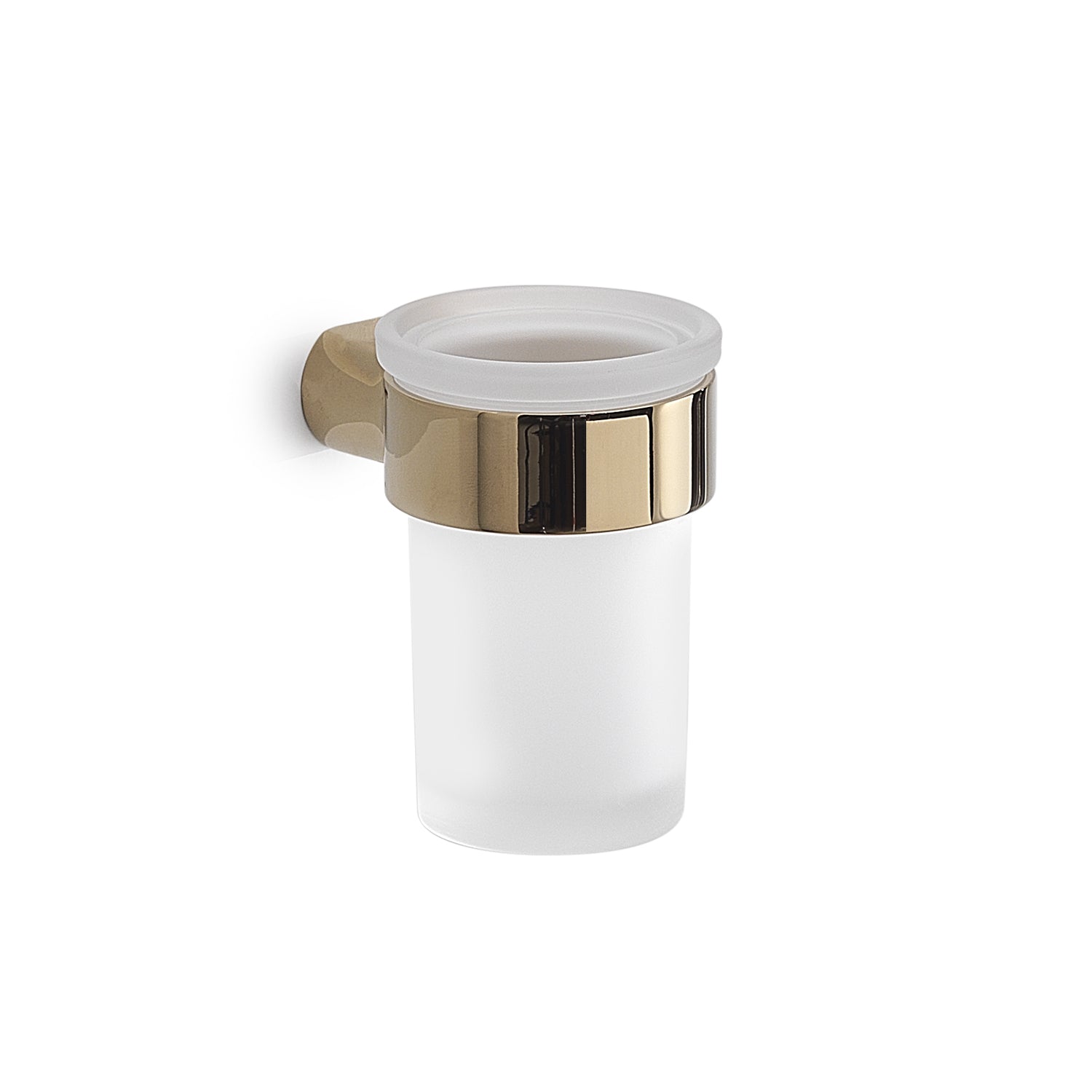Portaspazzolini a muro in Ottone e Cromall Gedy serie Pirenei - Oro by CeramicStore | Lo specialista del tuo bagno