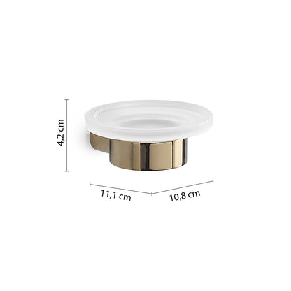 Portasapone a muro in Ottone e Cromall di Gedy serie Pirenei - Oro by CeramicStore | Lo specialista del tuo bagno