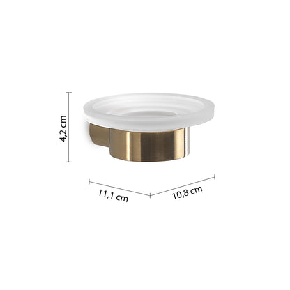 Portasapone a muro in Ottone e Cromall di Gedy serie Pirenei - Oro Matt by CeramicStore | Lo specialista del tuo bagno