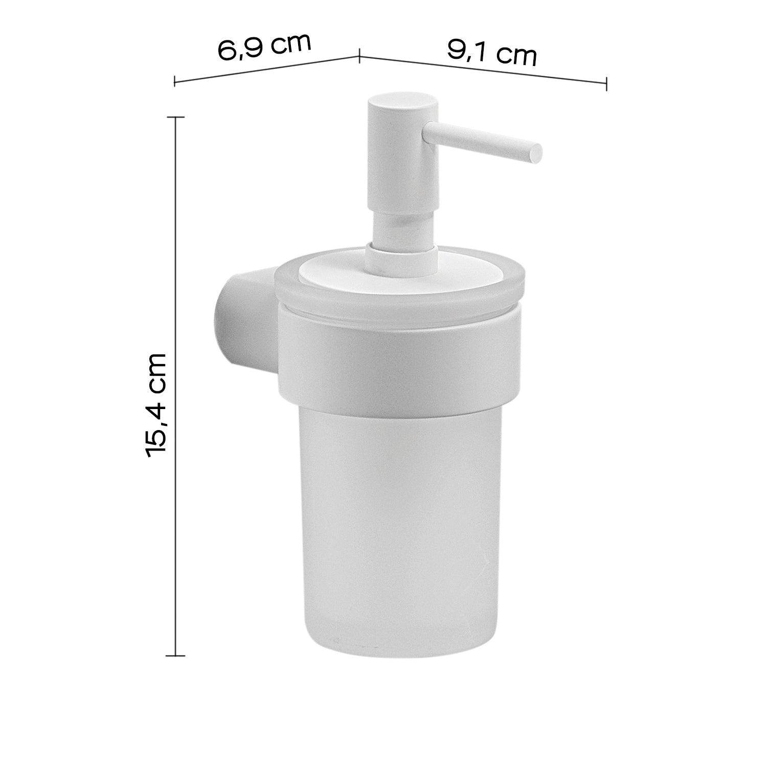 Dosasapone a muro con erogatore di Gedy serie Pirenei - Bianco Matt by CeramicStore | Lo specialista del tuo bagno