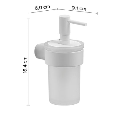 Dosasapone a muro con erogatore di Gedy serie Pirenei - Bianco Matt by CeramicStore | Lo specialista del tuo bagno