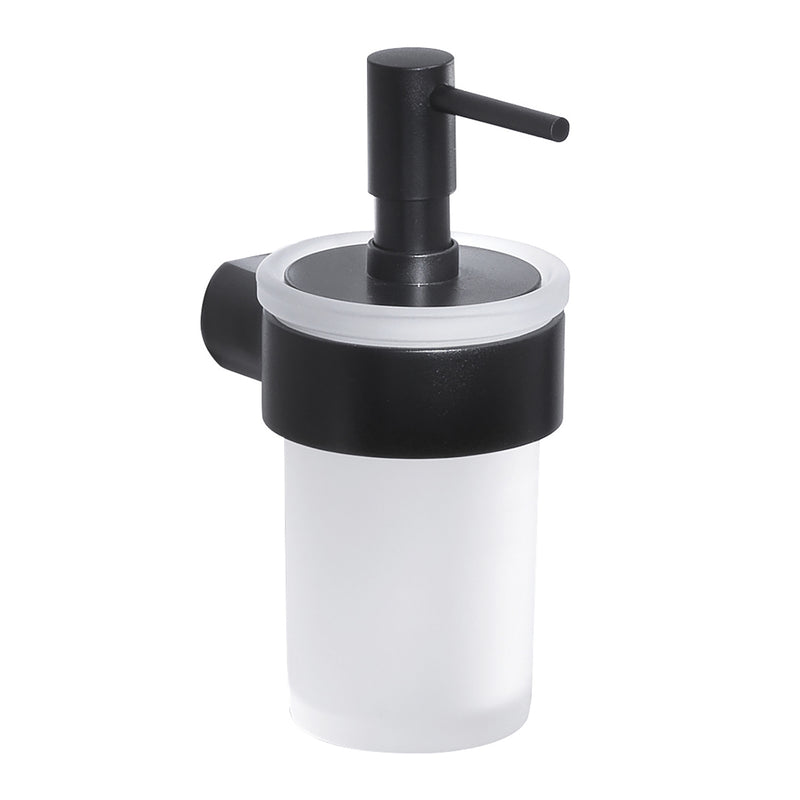Dosasapone a muro con erogatore di Gedy serie Pirenei - Nero Matt by CeramicStore | Lo specialista del tuo bagno