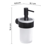 Dosasapone a muro con erogatore di Gedy serie Pirenei - Nero Matt by CeramicStore | Lo specialista del tuo bagno