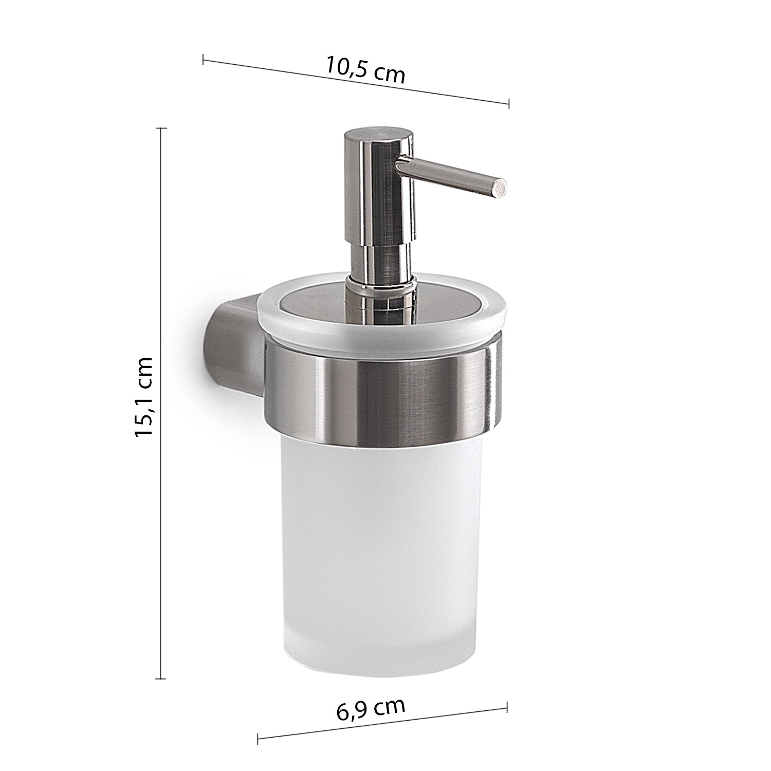 Dosasapone a muro con erogatore di Gedy serie Pirenei - Spazzolato by CeramicStore | Lo specialista del tuo bagno