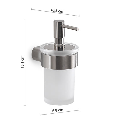 Dosasapone a muro con erogatore di Gedy serie Pirenei - Spazzolato by CeramicStore | Lo specialista del tuo bagno