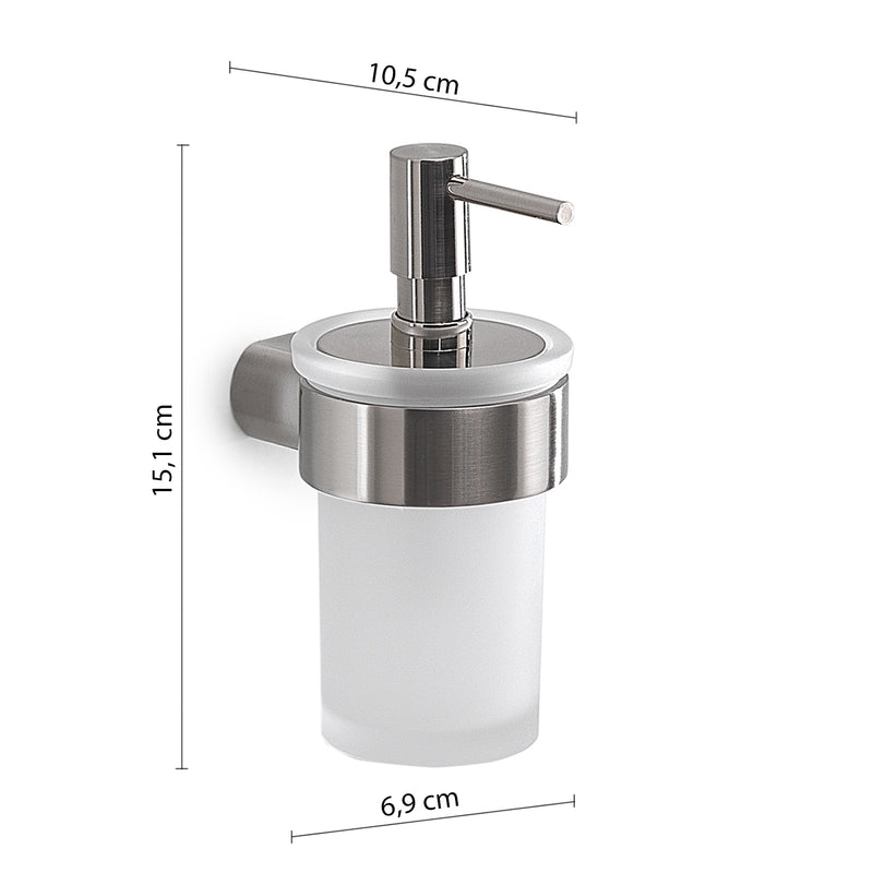 Dosasapone a muro con erogatore di Gedy serie Pirenei - Spazzolato by CeramicStore | Lo specialista del tuo bagno