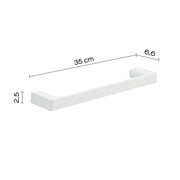 Porta asciugamani a muro Gedy serie Pirenei 35 cm - Bianco Matt by CeramicStore | Lo specialista del tuo bagno