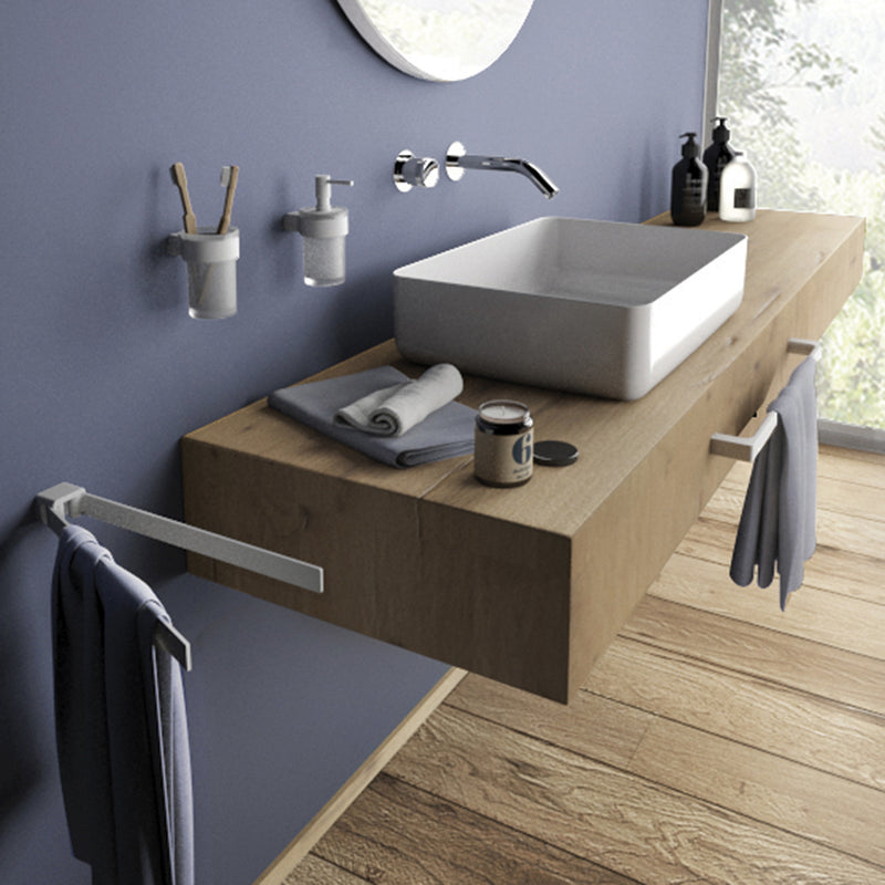 Porta asciugamani a muro Gedy serie Pirenei 35 cm - Bianco Matt by CeramicStore | Lo specialista del tuo bagno