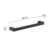 Porta asciugamani a muro Gedy serie Pirenei 35 cm - Nero Matt by CeramicStore | Lo specialista del tuo bagno