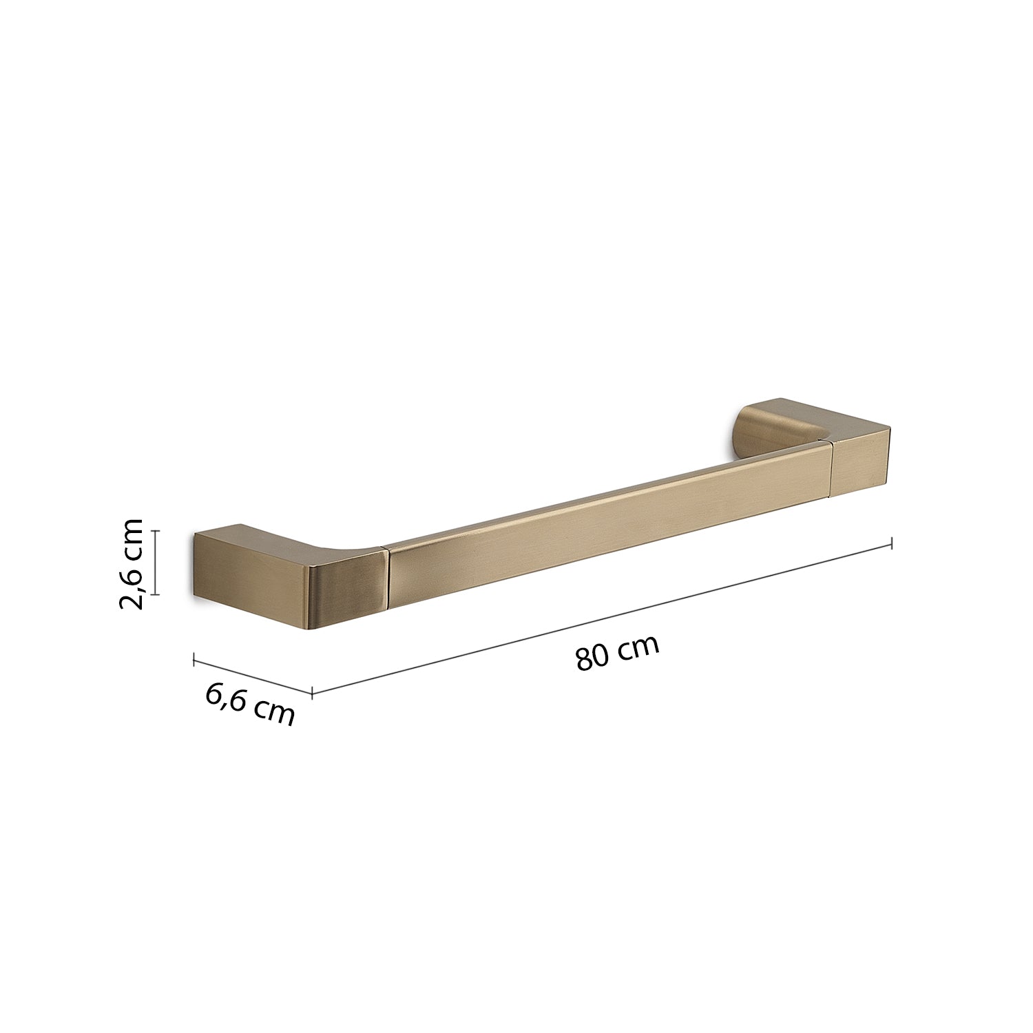 Porta asciugamani a muro Gedy serie Pirenei 35 cm - Oro Matt by CeramicStore | Lo specialista del tuo bagno