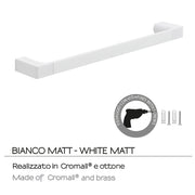 Portasalviette a muro di Gedy serie Pirenei 45 cm - Bianco Matt by CeramicStore | Lo specialista del tuo bagno