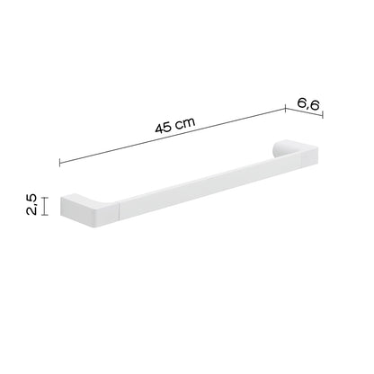 Portasalviette a muro di Gedy serie Pirenei 45 cm - Bianco Matt by CeramicStore | Lo specialista del tuo bagno