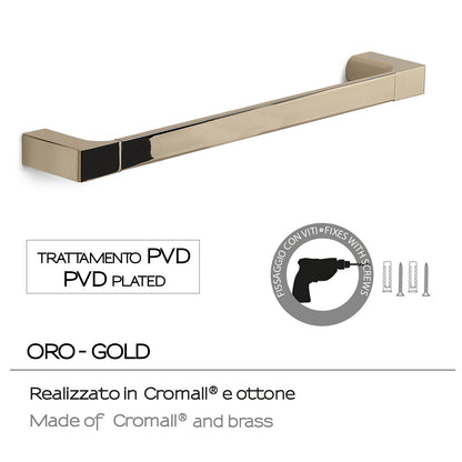 Portasalviette a muro di Gedy serie Pirenei 45 cm - Oro by CeramicStore | Lo specialista del tuo bagno