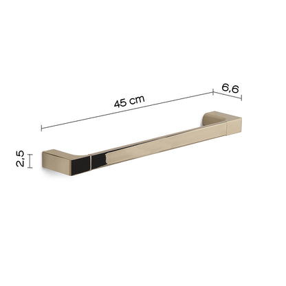 Portasalviette a muro di Gedy serie Pirenei 45 cm - Oro by CeramicStore | Lo specialista del tuo bagno