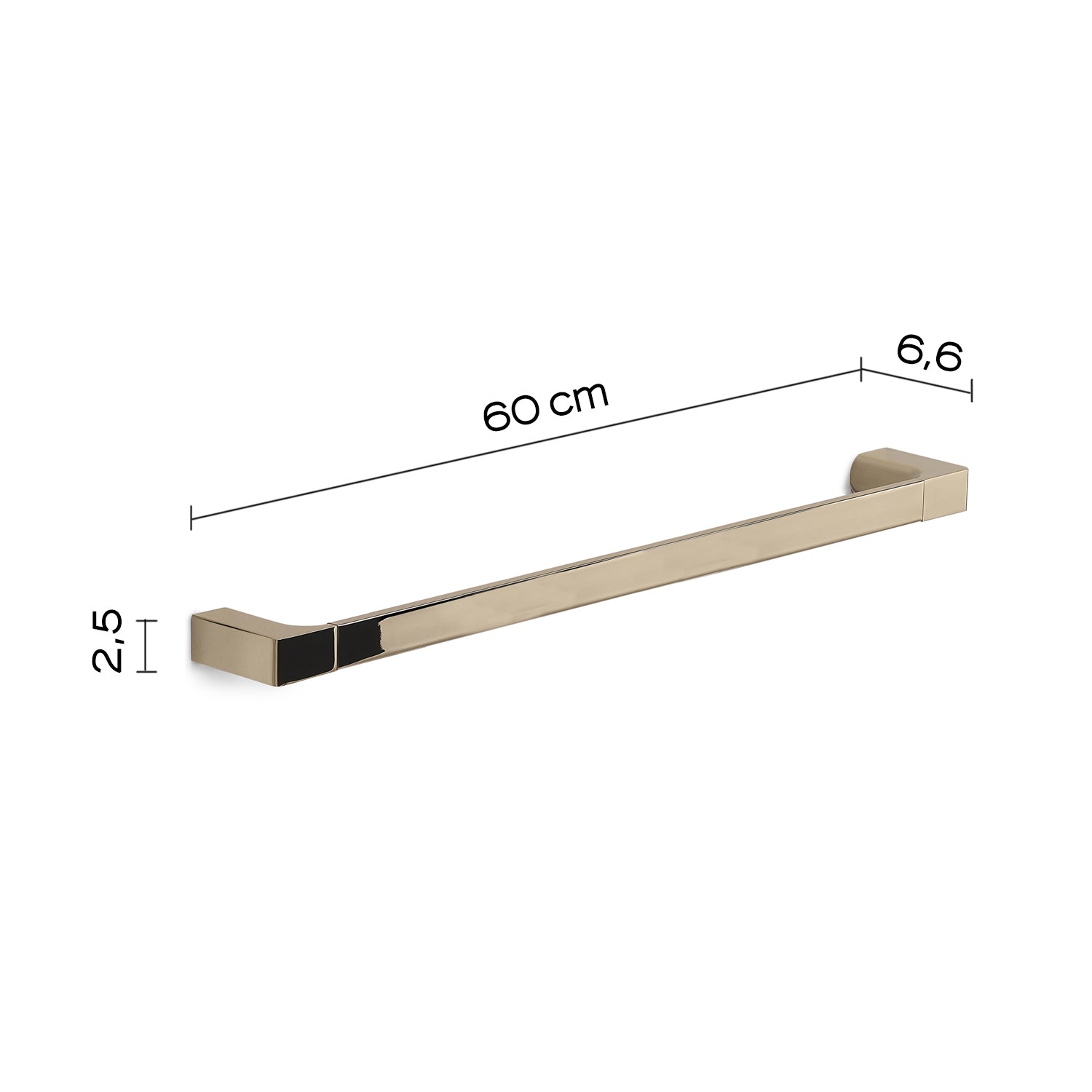 Portasalviette a muro di Gedy serie Pirenei 60 cm - Oro by CeramicStore | Lo specialista del tuo bagno