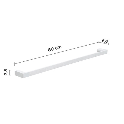 Portasalviette a muro di Gedy serie Pirenei 80 cm - Bianco Matt by CeramicStore | Lo specialista del tuo bagno