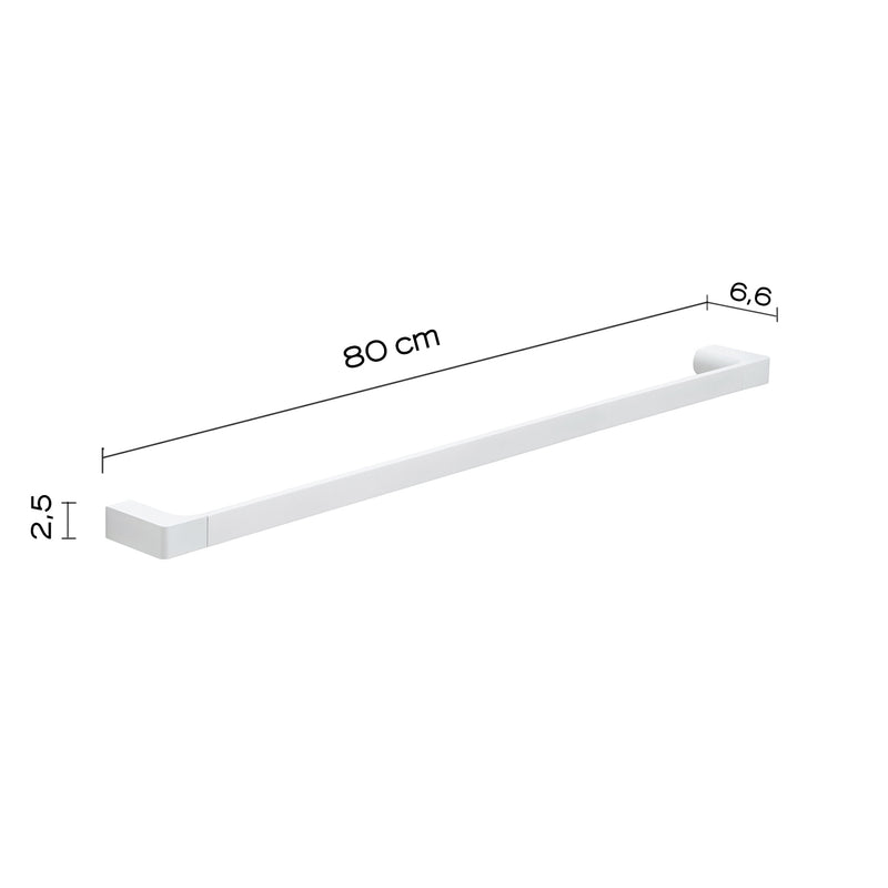 Portasalviette a muro di Gedy serie Pirenei 80 cm - Bianco Matt by CeramicStore | Lo specialista del tuo bagno