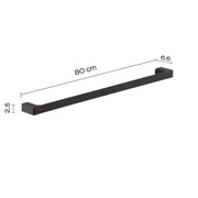 Portasalviette a muro di Gedy serie Pirenei 80 cm - Nero Matt by CeramicStore | Lo specialista del tuo bagno
